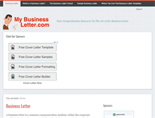 Tablet Screenshot of mybusinessletter.com